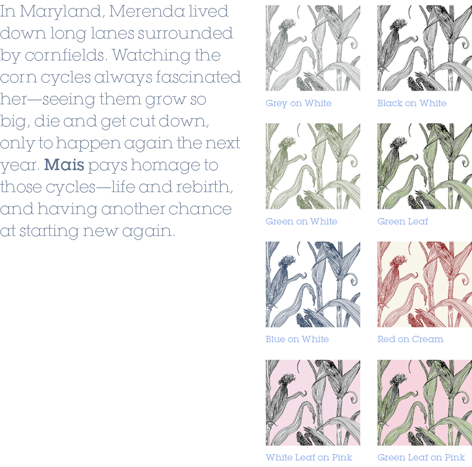 Green Leaf,Green on White,Red on Cream,Blue on White,Green Leaf on Pink,White Leaf on Pink,Black on White,Grey on Whi...